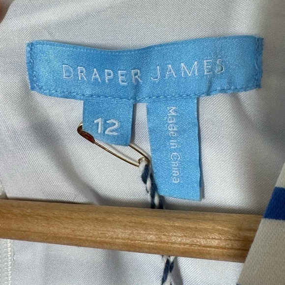 Nwt Draper James Love Circle Sailor Blue and  White Stripe Size 12 - Picture 4 of 7